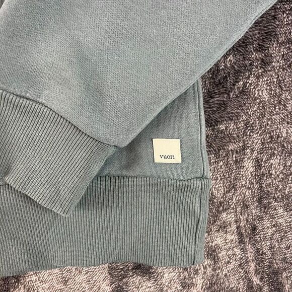 Vuori Restore Half Zip Hoodie Women's XL Sweatshirt Fleece Pullover Blue - Picture 3 of 12